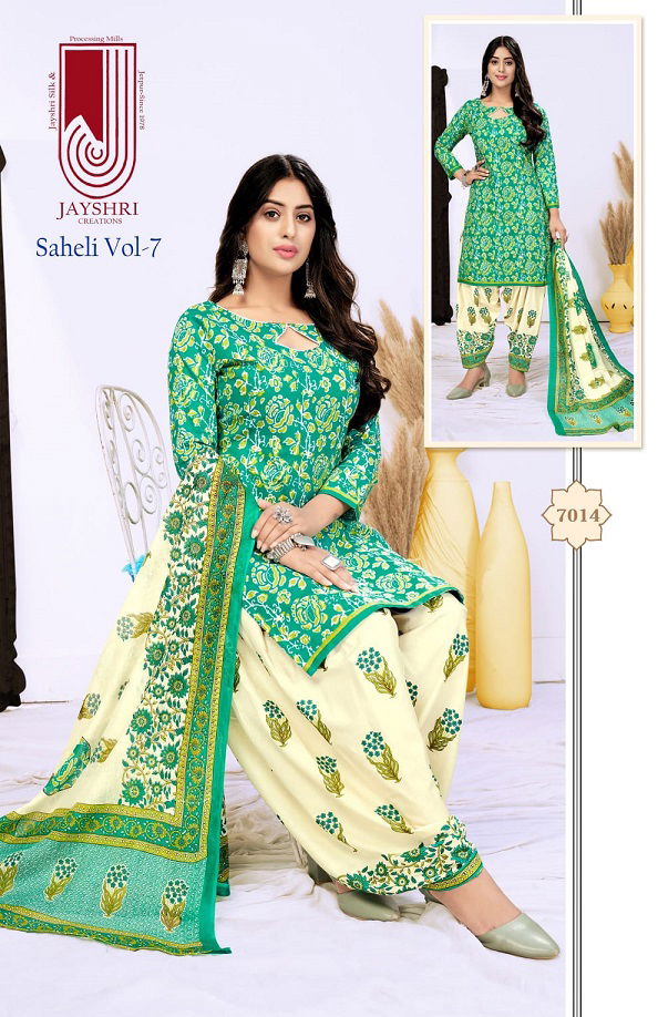 Jayshri Saheli 7 Pure Cotton Casual Wear Wholesale Dress Material Collection 